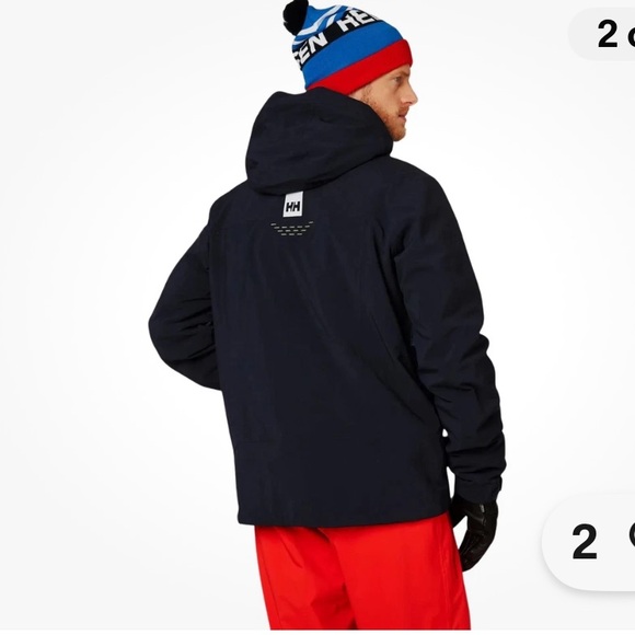 HELLY HANSON Navy Blue Mens Hooded Alpha LIFALOFT Insulated Ski Jacket XL - Picture 3 of 16